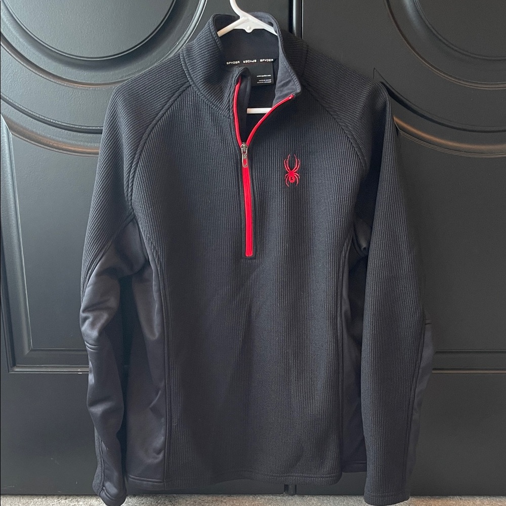 Spyder Black and Red Performance Pullover
